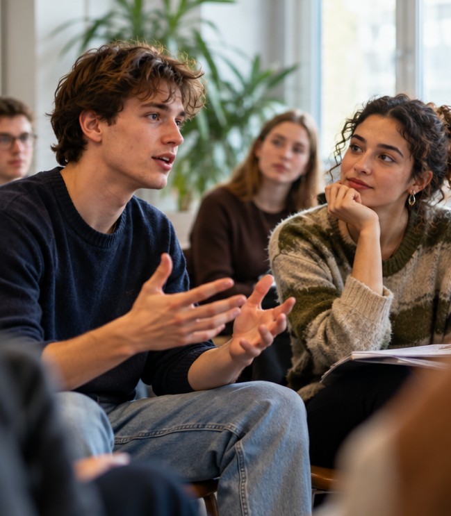 Locatie: Kammerstraat 10, Gent (8 december, 19:00). Verdedig standpunten die niet de jouwe zijn aan de hand van actuele en absurde stellingen. Leer op een luchtige manier argumenteren, zonder debatervaring.